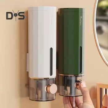 Диспенсер для мыла в душе с прозрачным окном и большой кнопкой, настенный, с защитой от выпадения шампуня или кондиционера, насос для мыла Easy Press