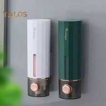 Диспенсер для мыла в душе с прозрачным окном и большой кнопкой, настенный, с защитой от выпадения шампуня или кондиционера, насос для мыла Easy Press