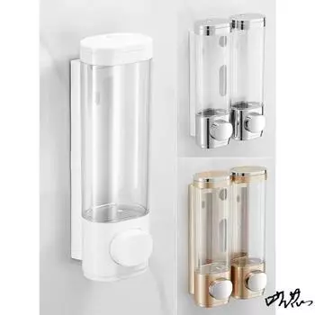 Диспенсер для мыла в ванной с одной/двумя головками 300/600 мл, настенный, ручной, с нажатием, дозатор для геля для душа, шампуня, принадлежности для гостиниц