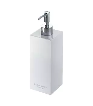 Диспенсер для мыла Yamazaki Jitsugyo Square Body Soap, белый, Ш7 x Г7 x В23 см, спрей 7896, двухсторонний, прибл.