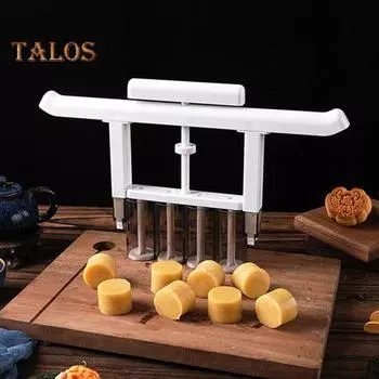 Диспенсер для начинки Mooncake, пищевой пластик, сделай сам, форма для начинки лунного торта, инструмент для изготовления ручного пресса, штамп для печенья, кухонные принадлежности для выпечки белый