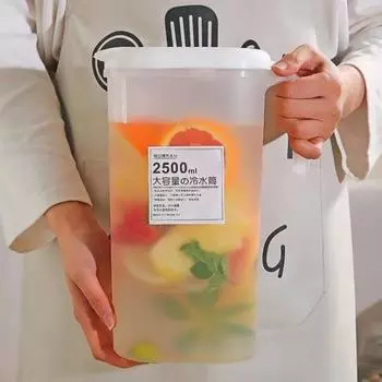 Диспенсер для напитков 1800/2500 мл для холодильника, сетчатый фильтр, удобная ручка, компактный чайник с холодной водой, открывающийся кувшин для сока A