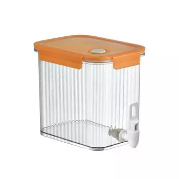 Диспенсер для напитков 3,5 л с краном, диспенсер для напитков с широким горлышком, машина для приготовления напитков на холодильник, герметичный диспенсер для сока, алкоголя оранжевый