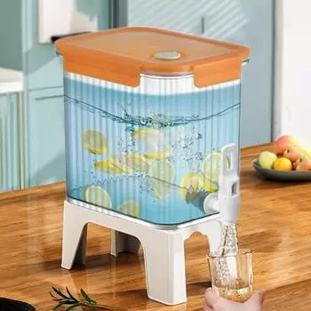 Диспенсер для напитков 3,5 л с краном, широкий рот, диспенсер для напитков, холодильник, машина для напитков, герметичный диспенсер для сока, алкоголя для барбекю, пикника, вечеринки у бассейна серый