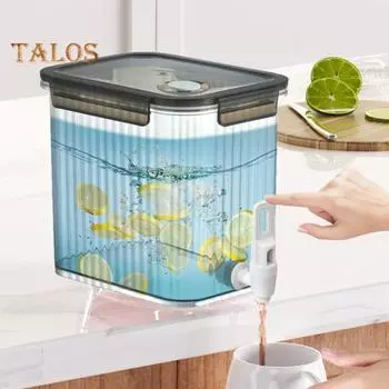 Диспенсер для напитков 3,5 л с краном, широкий рот, диспенсер для напитков, холодильник, машина для напитков, герметичный диспенсер для сока, алкоголя для барбекю, пикника, вечеринки у бассейна серый