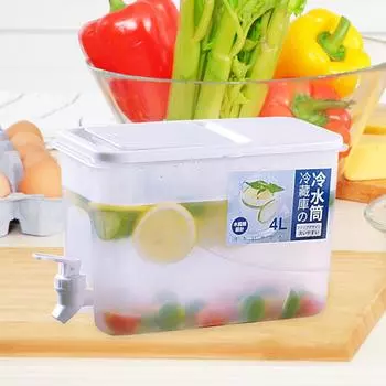 Диспенсер для напитков 4 л, большая емкость с краном, контейнер для лимонада для холодных напитков