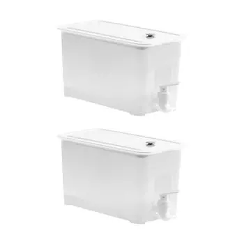 Диспенсер для напитков 4 л, герметичный кувшин для холодной воды, холодильник, контейнер для напитков для холодильника, настольный бытовой морозильник для вечеринки белый