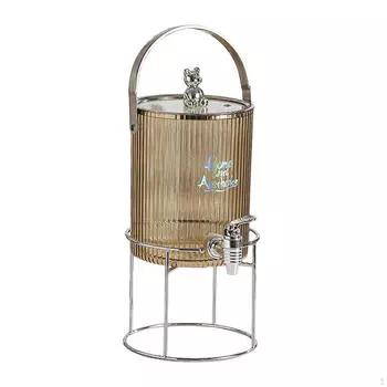 Диспенсер для напитков, фруктовый чайник, ведро с подставкой и крышкой, чайник для холодной воды и напитков янтарь