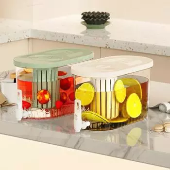 Диспенсер для напитков на 4,5 л с краном, холодильник, диспенсер для напитков, герметичный диспенсер для сока, алкоголя для барбекю, пикников, вечеринок, прозрачный холодный чайник с широким горлышком A белый