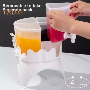 Диспенсер для напитков на 4 л со смесителем. Съемный герметичный диспенсер для напитков. Легко чистится. Вращающийся на 360 градусов ведро для холодной воды. Диспенсер для сока для дома. 1 Set