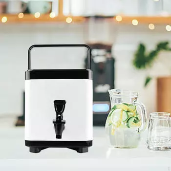 Диспенсер для напитков с краном для холодных напитков, портативный изолированный контейнер для супа 6L