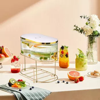 Диспенсер для напитков с краном, контейнером для напитков, легко чистится, прочный со льдом