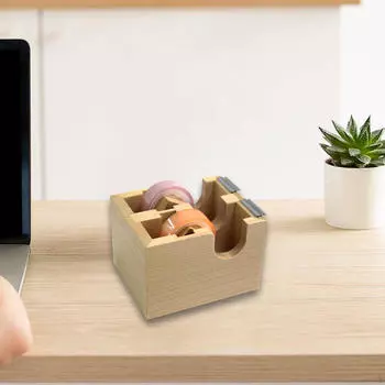 Диспенсер для настольной клейкой ленты универсальный портативный деревянный для офисной упаковки скрапбукинга