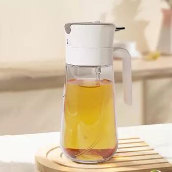 Диспенсер для оливкового масла - 2 в 1, диспенсер и распылитель масла - бутылка для масла объемом 550 мл с распылителем для приготовления пищи, кухни, салата, гриля