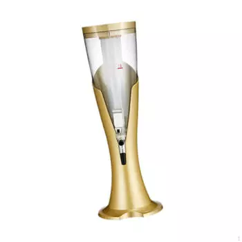 Диспенсер для пива с краном для розлива напитков и сока для использования на открытом воздухе золотой