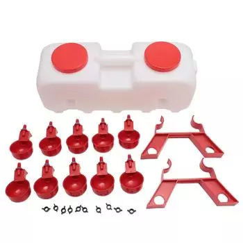 Диспенсер для поения кур 10 л полуавтоматический большой емкости закрытый кормушка для птицы с 10 Вт Small Standard Style