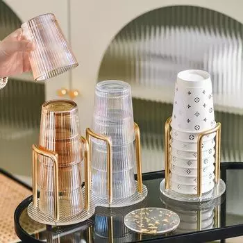 Диспенсер для прозрачных стаканчиков, акриловые туалетные столики для ванной комнаты, полки для кружек, держатель для бумажных стаканчиков, стаканы для полоскания