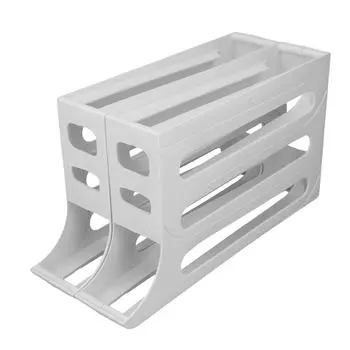 Диспенсер для яиц с автоматическим вращением, большой емкости, 4 уровня, экономящий место, органайзер для лотков для яиц для холодильника белый