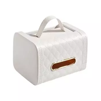 Диспенсер для салфеток Роскошный ящик для хранения салфеток Держатель для салфеток для гостиной Столовой Журнальный столик белый