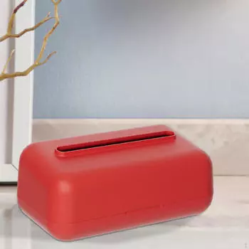 Диспенсер для салфеток в автомобиль, художественный настольный держатель, стильный декоративный, гладкий, открывающийся держатель для салфеток красный