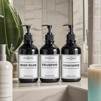 Диспенсер для шампуня и кондиционера 500 мл с настенным креплением, дозатор для мыла, флакон с дозатором, мыло для посуды/мыло для рук/лосьон Type 5