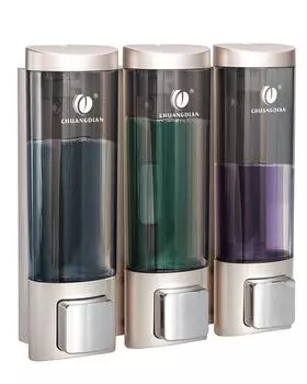 Диспенсер для шампуня, мыла, жидкого мыла, настенный, 1/2/3x200 мл, камера, лосьон для ванной, шампунь, контейнер для душа