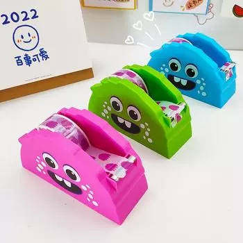 Диспенсер для скотча Cartoon Monster и блокнот с набором клейкой ленты 11.5x8.5x4.5 cm