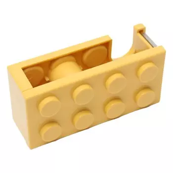 Диспенсер для скотча, симпатичный строительный блок, простая в использовании форма, держатель для скотча для стола, школы, офиса, кабинета белый