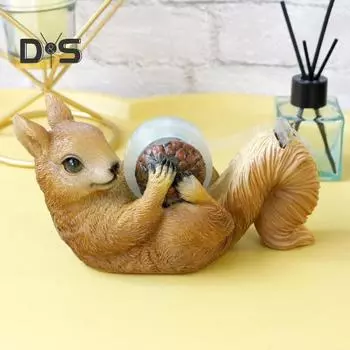 Диспенсер для скотча Squirrel, держатель для скотча из смолы и животных, простой в использовании резак для скотча Squirrel для офиса, школы, дома Squirrel