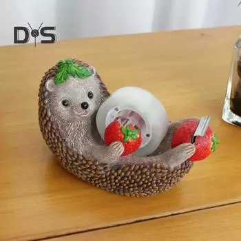 Диспенсер для скотча в виде ежа, статуэтка ежа из смолы, резак для скотча, многоцелевой держатель для скотча, украшение стола для домашнего офиса, школы Hedgedog
