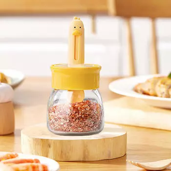 Диспенсер для специй, кухонная канистра, банка для приправ, 330 мл, многофункциональная бутылка для приправы на столешнице, сахар жёлтый