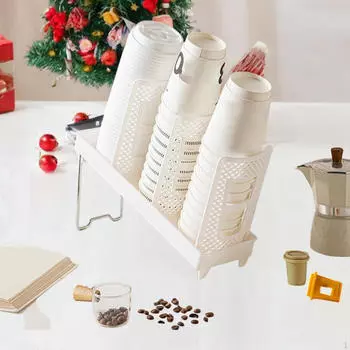 Диспенсер для стаканчиков в ванной комнате Держатель для ополаскивателя для полости рта Аксессуары для кофе Бумага для White Single Row