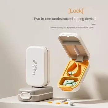 Диспенсер для таблеток, таблетки для резки, одна разделенная на две, бытовая небольшая аптечка, портативный диспенсер, влагостойкие герметичные ножницы