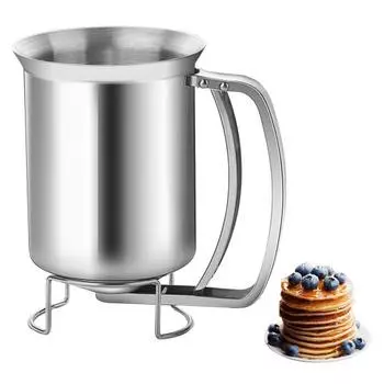 Диспенсер для теста для блинов из нержавеющей стали, воронка, дозатор для кексов, кексов, вафель, прочный кухонный инструмент для любителей выпечки