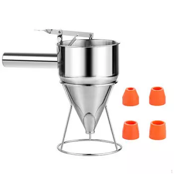 Диспенсер для теста, инструмент для выпечки, съемная кондитерская воронка из нержавеющей стали для шариков такояки Diameter 11.5cm