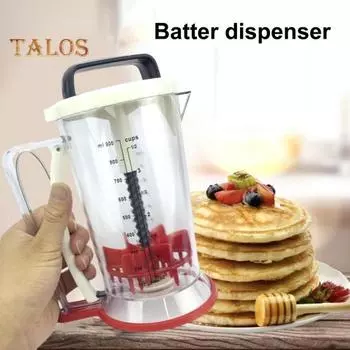 Диспенсер для теста на 900 мл с мерной этикеткой Диспенсер для теста для блинов Кекс, вафельная смесь для маффинов, сепаратор теста для крепа и торта чистый