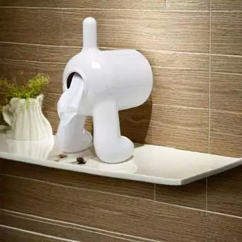 Диспенсер для туалетной бумаги Yousheng, держатель для рулона туалетной бумаги в форме собачьего окуня, настенный органайзер для салфеток, коробка для туалетной бумаги для любителей собак, декор для ванной комнаты белый