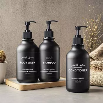 Диспенсер для ванной комнаты 500 мл, шампунь и кондиционер, мыло для душа, бутылка для лосьона, настенный бамбуковый насос, дозатор для мыла Type 5