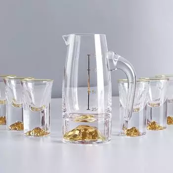 Диспенсер для вина, бокал для белого вина, хрустальный бокал, маленький бокал для вина, креативная фляжка Jinshan с ручкой