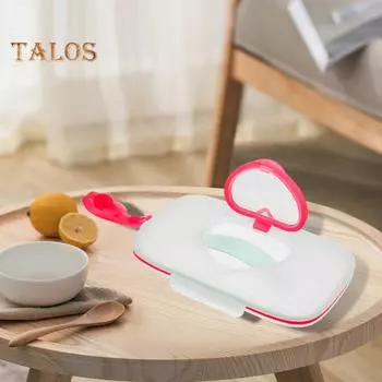 Диспенсер для влажных салфеток, крышка с сердечком, грязеотталкивающий многоразовый прочный уличный контейнер для детских салфеток, держатель, дорожные принадлежности розовый