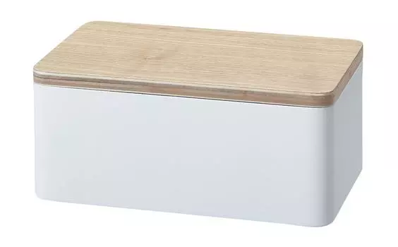 Диспенсер для влажных салфеток Yamazaki RIN со скрытым отсеком для салфеток, белый