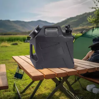 Диспенсер для воды большой емкости с краном - контейнер для напитков объемом 12 л для активного отдыха на открытом воздухе чёрный