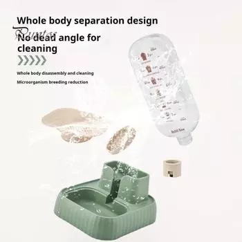 Диспенсер для воды для домашних животных, 500 мл. Гравитационная поилка с автоматическим наполнением, отключенная от сети. Легко чистящиеся фильтры. Предотвращает попадание пыли. Фонтан для воды для волос для кошек, собак, в помещении. белый