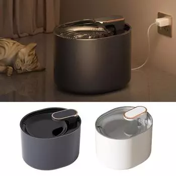 Диспенсер для воды для домашних животных, автоматическая циркуляция, высокоскоростной двигатель с питанием от USB, большая емкость, глубокая очистка синий