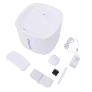 Диспенсер для воды для домашних животных Большая емкость Прозрачный вид Автоматическая регулировка Надежная поилка для кошек для Sm