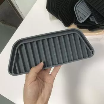 Диспенсер для воды Поддон для сбора капель Холодильник Улавливатель для слива Силикон для холодильника Серые аксессуары Коврики для кухонной столешницы 21.2x8.1cm серый