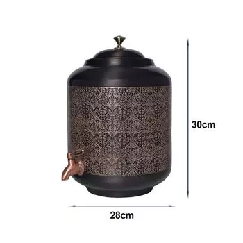 Диспенсер для воды с резьбой по меди, контейнер для сосудов Matka, горшок с краном из нержавеющей стали, 11 литров, аюрведическая польза для здоровья, йога