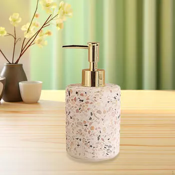 Диспенсер для жидкого мыла, контейнер для мытья рук, пустая бутылка с насосом для комнаты для мытья тела Silver pump head