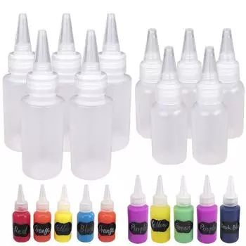 Диспенсер для жидкости Сжимаемые флаконы-капельницы для масла Контейнер для пигмента Флаконы для клея Заправляемые флаконы 30ml-with scale