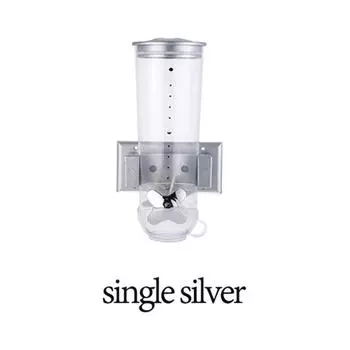 Диспенсер для злаков Двойной одинарный контейнер для хранения зерна для сухих продуктов серый